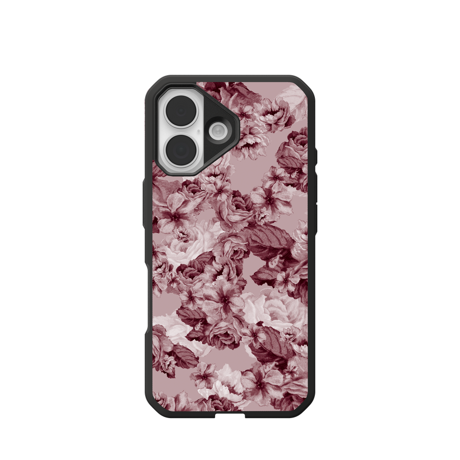 Civilian LT Case With MagSafe For Apple iPhone - Floral Merlot