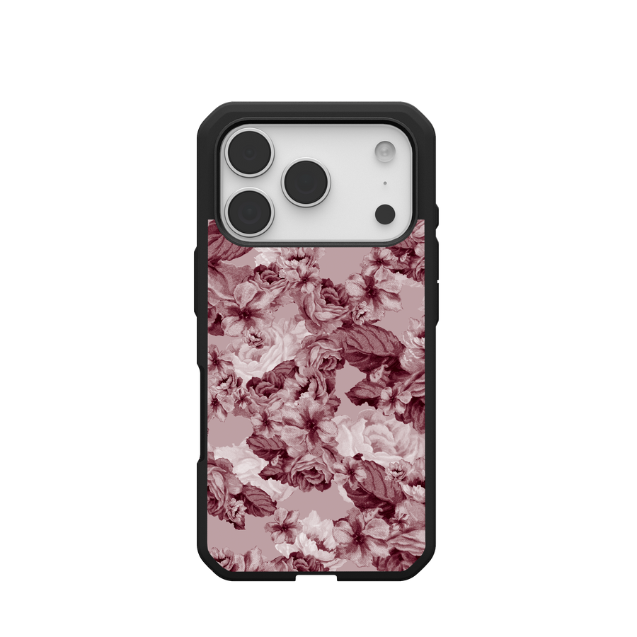 Civilian LT Case With MagSafe For Apple iPhone - Floral Merlot
