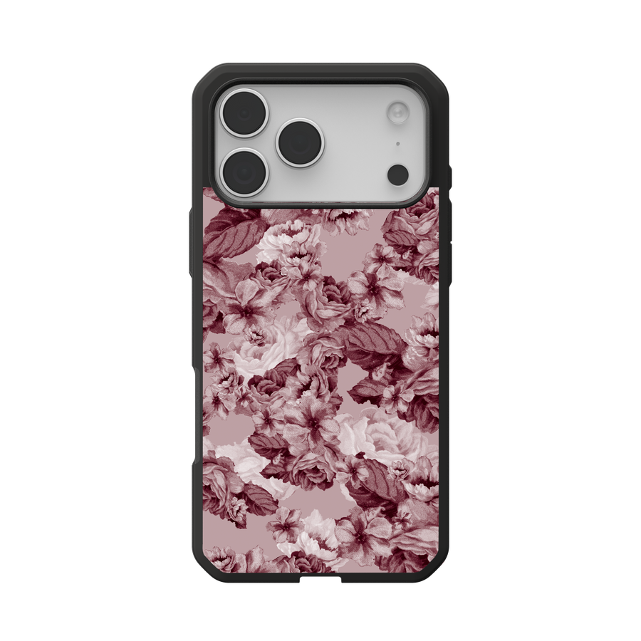Civilian LT Case With MagSafe For Apple iPhone - Floral Merlot