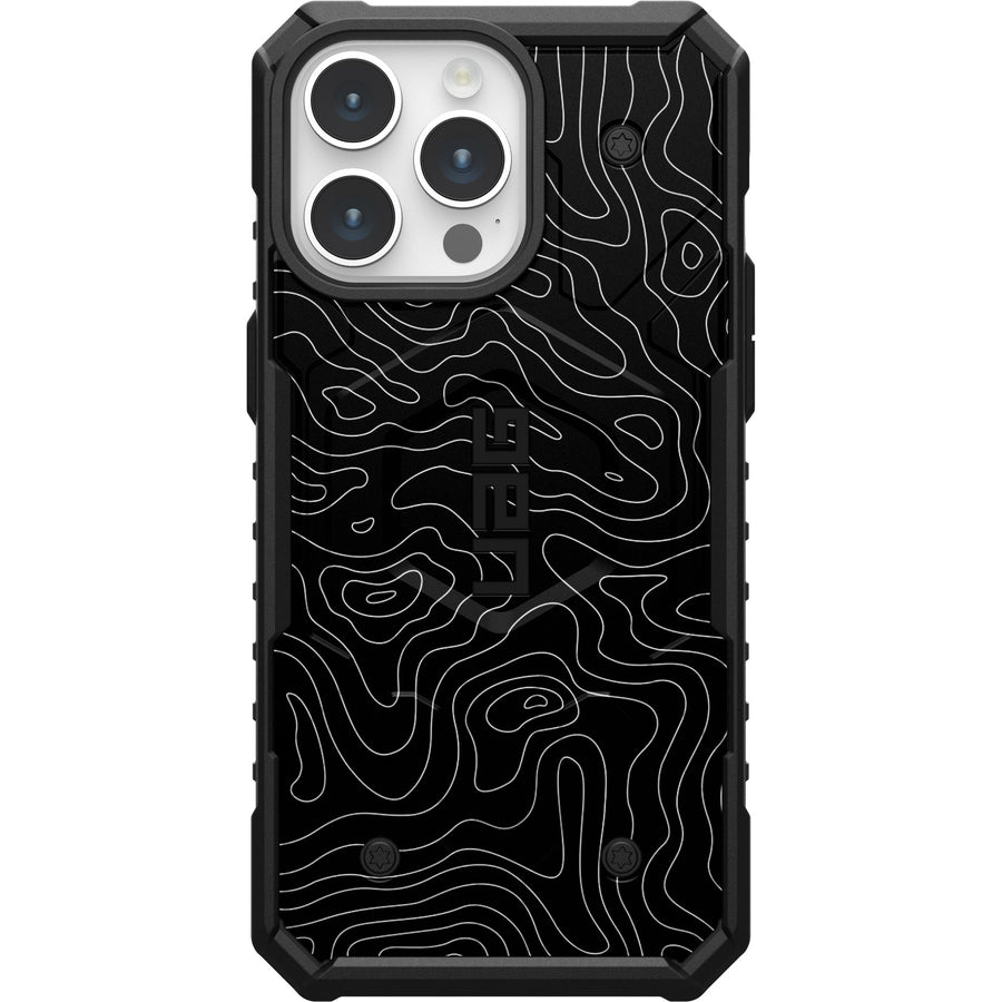 PATHFINDER CASE WITH MAGSAFE FOR APPLE IPHONE - BLACK TOPOGRAPHY