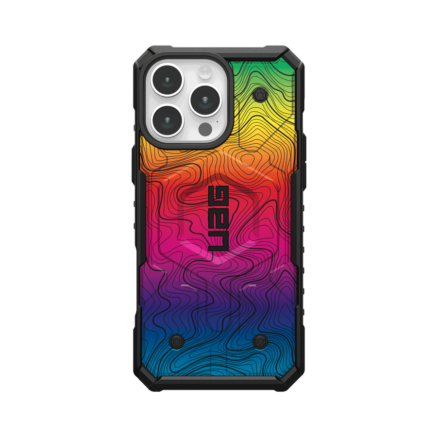 Pathfinder Case With MagSafe For Apple iPhone - Rainbow Topography 2