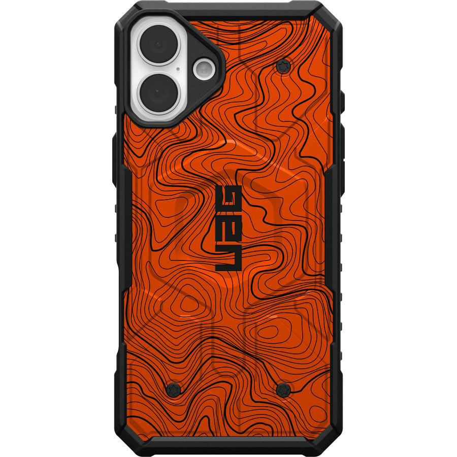 Pathfinder Case With MagSafe For Apple iPhone - Orange Topography 2
