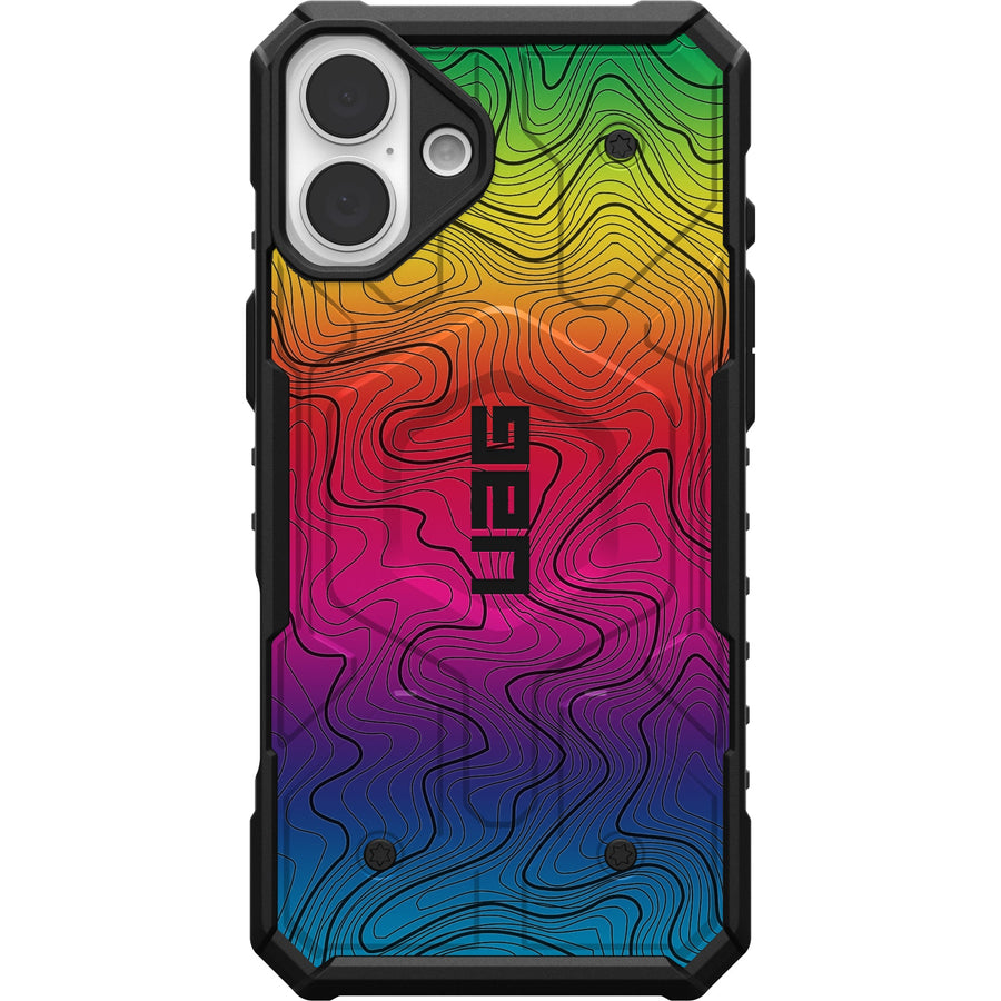 Pathfinder Case With MagSafe For Apple iPhone - Rainbow Topography 2