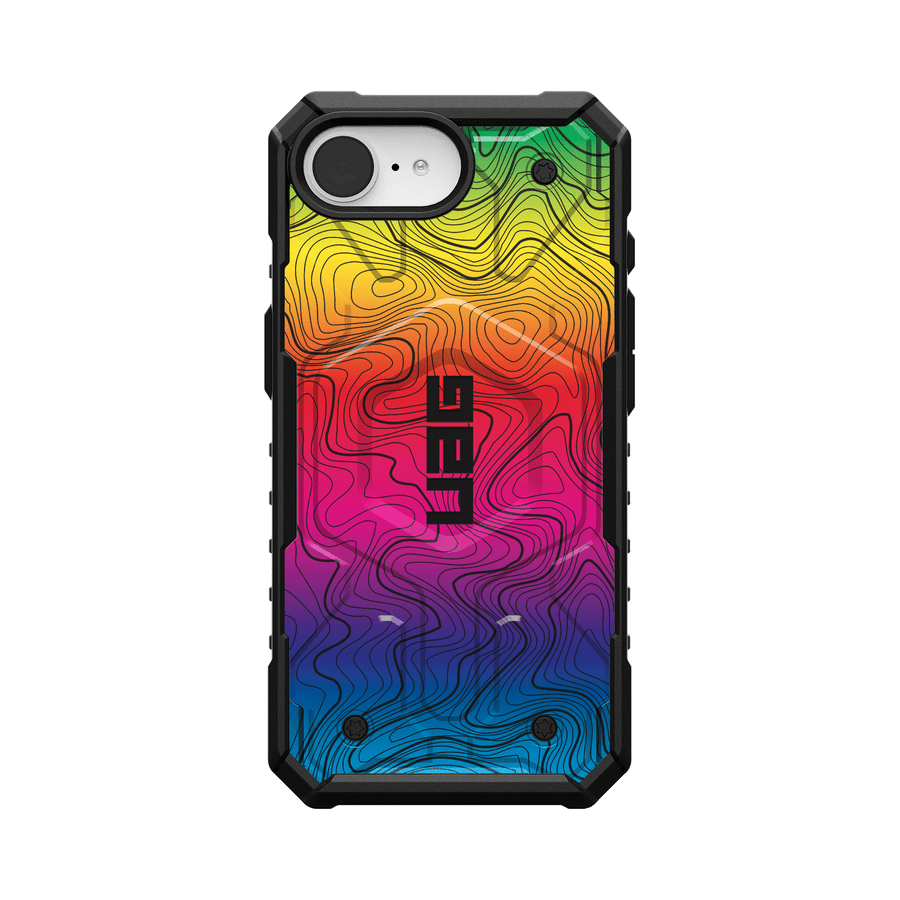 Pathfinder Case With MagSafe For Apple iPhone - Rainbow Topography 2