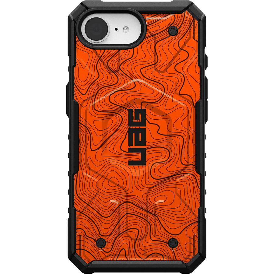 Pathfinder Case With MagSafe For Apple iPhone - Orange Topography 2