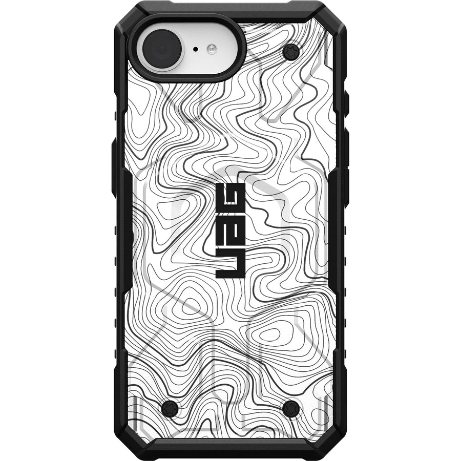 Pathfinder Case With MagSafe For Apple iPhone - White Topography 2