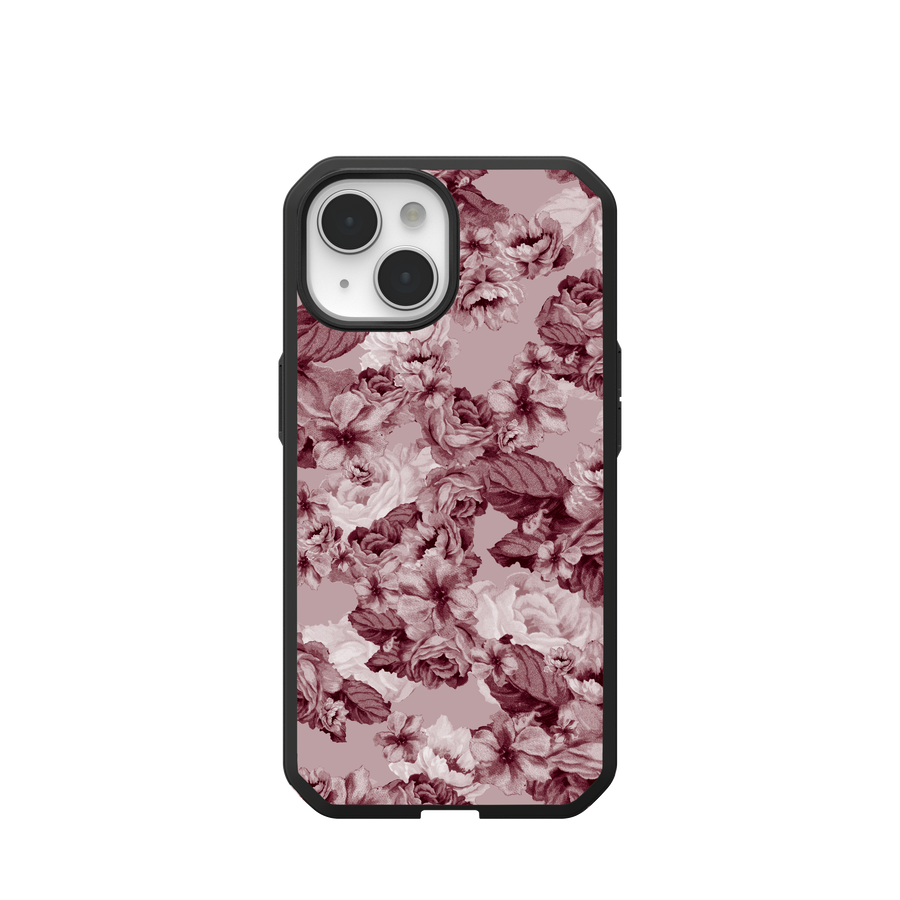 Civilian LT Case With MagSafe For Apple iPhone - Floral Merlot