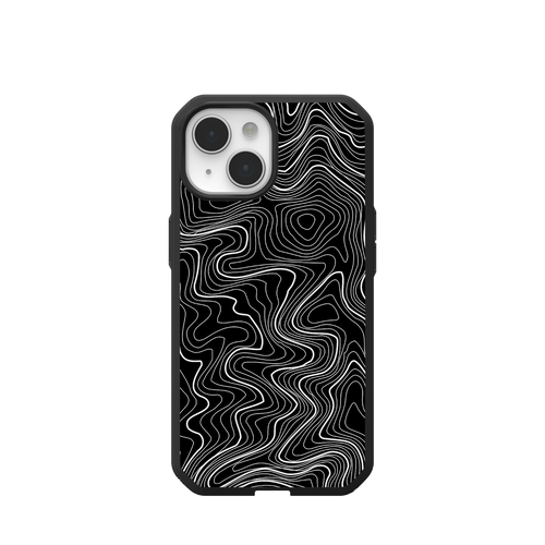 Civilian LT Case With MagSafe For Apple iPhone - Black Topography 2