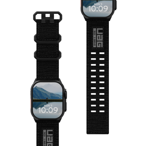 Nato Eco Watch Strap for Apple Watch (black hardware)