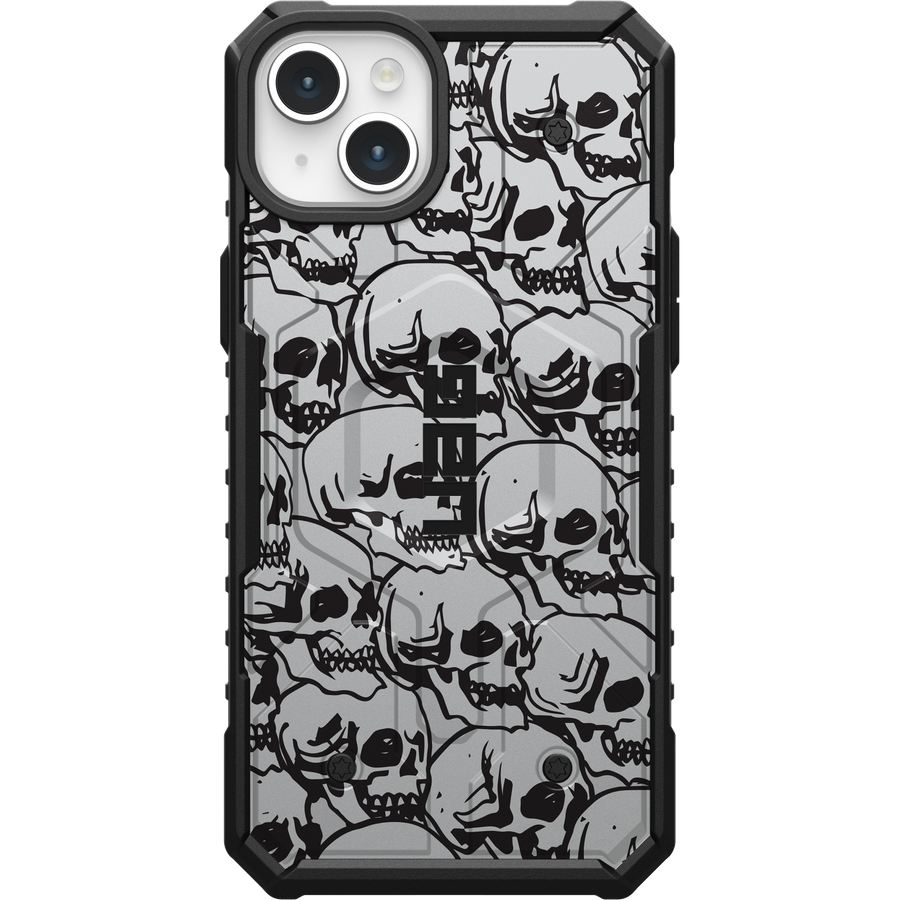 PATHFINDER CASE WITH MAGSAFE FOR APPLE IPHONE - BLOCK 03 - SILVER SKULLS