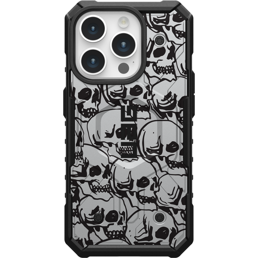 PATHFINDER CASE WITH MAGSAFE FOR APPLE IPHONE - BLOCK 03 - SILVER SKULLS