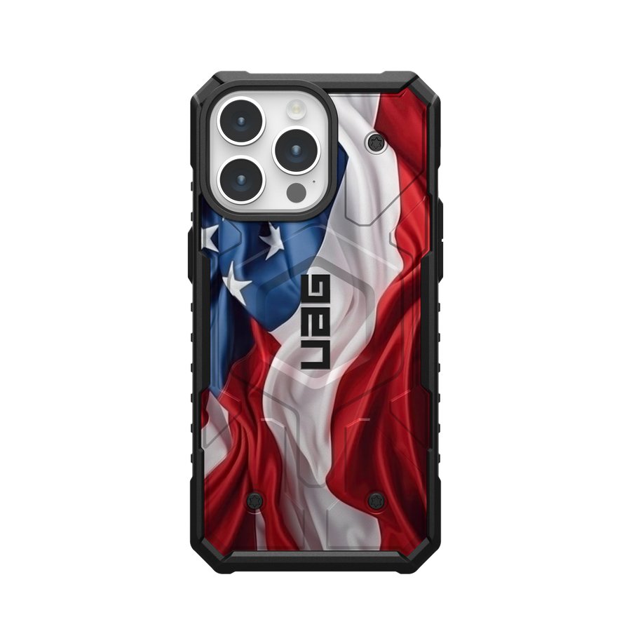 Pathfinder Case With MagSafe For Apple iPhone - USA Flag Waving Special Edition
