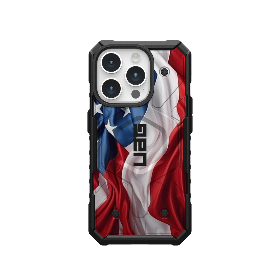 Pathfinder Case With MagSafe For Apple iPhone - USA Flag Waving Special Edition