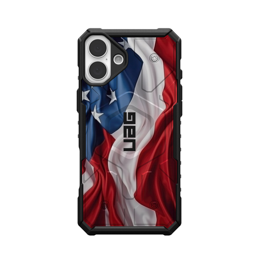 Pathfinder Case With MagSafe For Apple iPhone - USA Flag Waving Special Edition