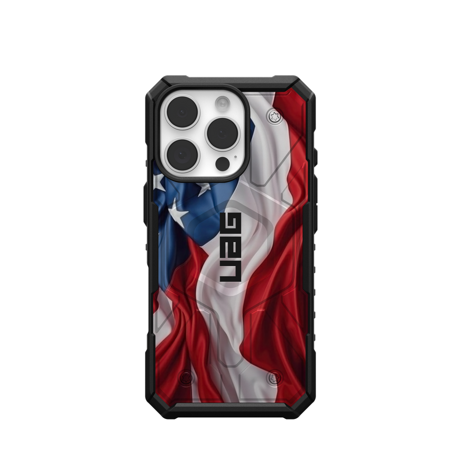 Pathfinder Case With MagSafe For Apple iPhone - USA Flag Waving Special Edition